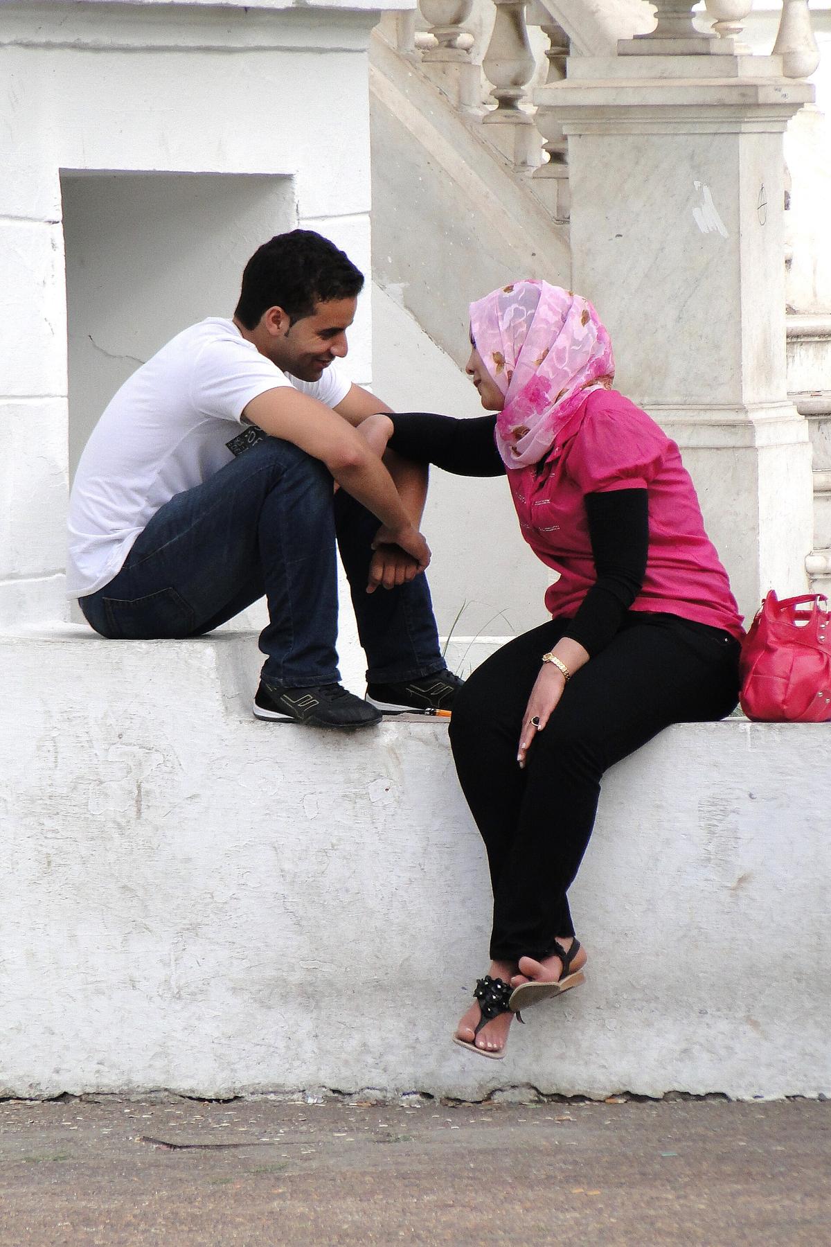 couple in city
